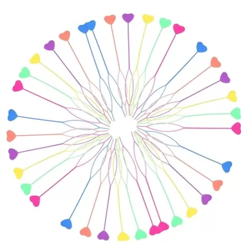 LIFKOME 30pcs Girl Hair Braid Tools Heart Shape Ponytail Maker for Hair Styling Accessories