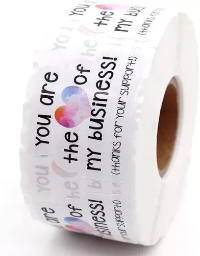 Littlefa Cute Thank You Sitcker, You are The Heart of My Business Stickers for Small Business Shipping Mail Package Packing 500 PCS