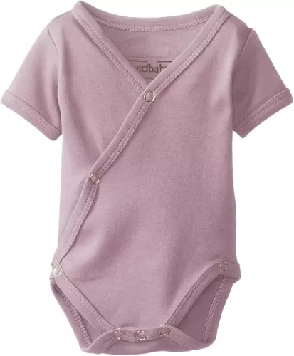 L'ovedbaby Unisex-Baby Newborn Organic Short-Sleeve Kimono Bodysuit