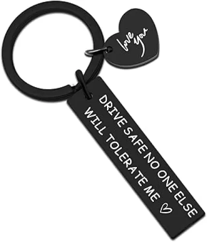 Mens Fathers Day Dad Gifts for Him Naughty Birthday Bf Gifts Anniversary Keychain for Men Sweetest Day for Him Husband Boy Friend Drive Safe Couples from Girlfriend Wife Gift Her Fiance Christmas