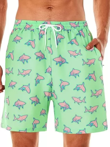 Mens Swim Trunks 7 Inch 9 Inch Quick Dry Board Shorts Swimwear Bathing Suit Beach Swim Shorts with Pockets