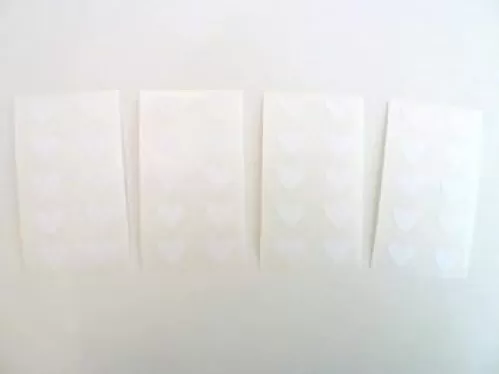 Mini Sticker Pack , White Heart Shape Labels , 13X12mm , Self-Adhesive Paper Labels