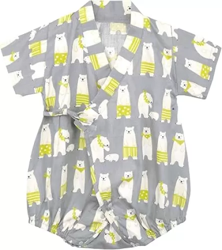 PAUBOLI Baby Kimono Onesie Cotton Infant Sakura Japanese Pajamas