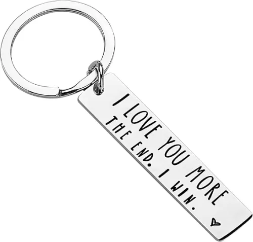 PLwelth I Love You Keychain for Couples Husband Wife Funny Keyring Gifts for Her Him Valentine's Day Birthday Christmas