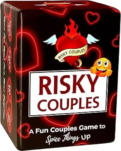 RISKY COUPLES - Super Fun Couples Game for Date Night: 150 Dares & Questions for Your Partner. Romantic Anniversary & Valentines Gifts. Card Game for Couple