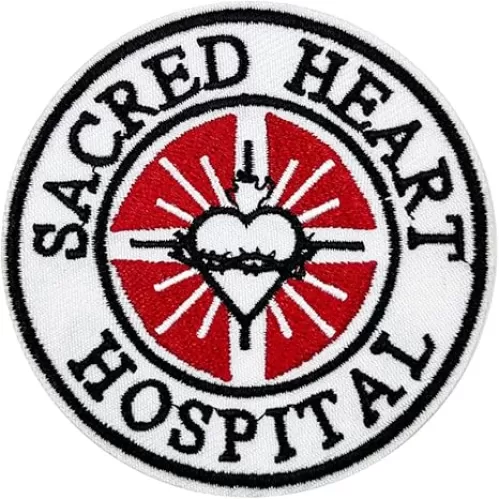 Sacred Heart Hospital Embroidered Sew On Iron On Patch for Nurse Doctor