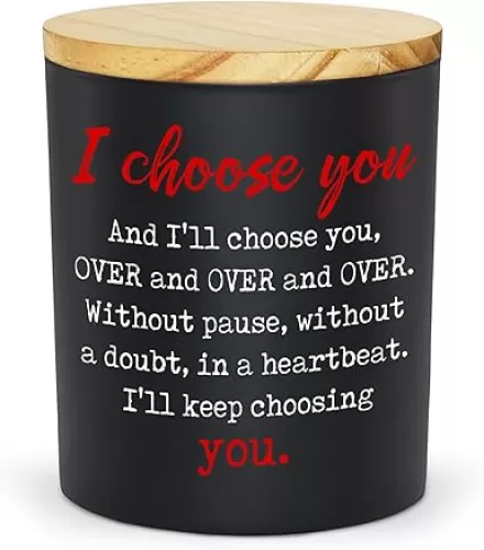 TEEZWONDER Anniversary Wedding Gifts for Husband Wife - Long Lasting Vanilla Lavender Candle 10 oz - Wedding Gift for Couple, Romantic Birthday Gifts for Him Her Boyfriend Girlfriend Women Men