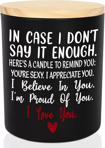 TEEZWONDER Anniversary Wedding Gifts for Women Men - Long Lasting Vanilla Lavender Candle 10 Oz - Birthday Romantic Gifts for Him Her, Girlfriend Boyfriend Birthday Gift Ideas, Gift for Husband Wife