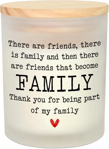 TEEZWONDER Friend Gifts for Women - Long Lasting Vanilla Lavender Candle 10 oz - Friendship Birthday Gifts for Women Men Friends BFF Bestie Soul Sister Coworkers