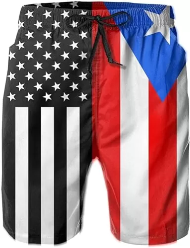 USA Puerto Rico Flag Men