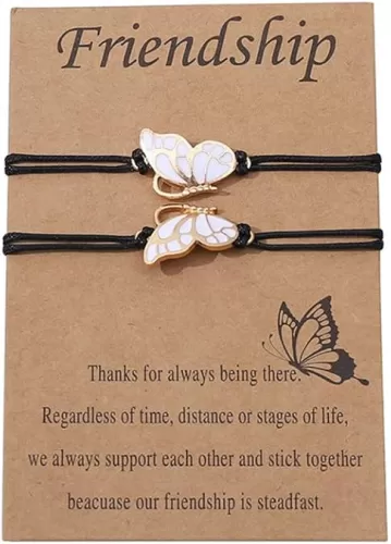 ZAHSY Matching Butterfly Friendship Bracelets for Women Christmas Gift for Best Friend BFF Birthday Gifts for Women Friendship Bestie Best Friend Bracelets for 2