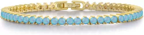 14K Gold Filled Tennis Bracelet for Women-2mm 3mm 4mm CZ Opal Gold Tennis Bracelet for Women, Valentines, Mothers, Christmas Jewelry Gift for Women