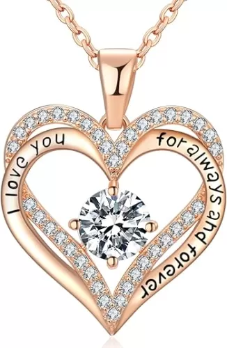 18K Rose Gold Necklaces for Women Birthday Gifts for Women Jewelry for Women Birthday Gifts for Wife Girlfriend Daughter Wife Birthday Gifts for Anniversary Mothers Day Christmas Valentines Gifts