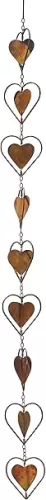Ancient Graffiti Flamed Heart Hanging Ornament, 4 x 4 x 48