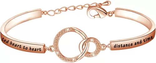 BEKECH Cousins Gift Cousin Are Connected Heart to Heart Distance And Time Can’t Break Them Apart Bracelet