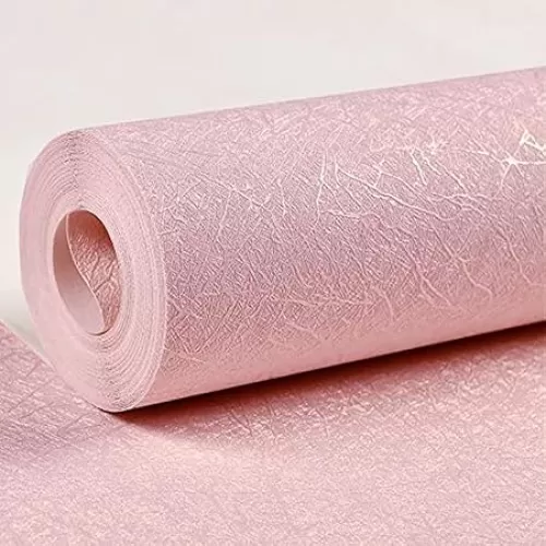 Cohoo Home Silk Pink Wallpaper Peel and Stick Contact Paper Pink Textured Silk Wallpaper for Bedroom Self Adhesive Removable Wall Sticker Paper Girls Room Drawer Liner Waterproof 15.7inW 118inL
