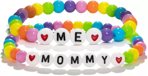 First day of kindergarten bracelet Back to School Mommy and Me Bracelet Set for 2 First Day of School Gifts for Boys Girls