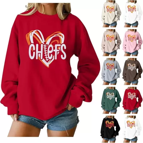 Game Day Sweatshirt Women Football Team Fans Pullover Casual Heart Graphic Sweatshirt Long Sleeve Crewneck Tops