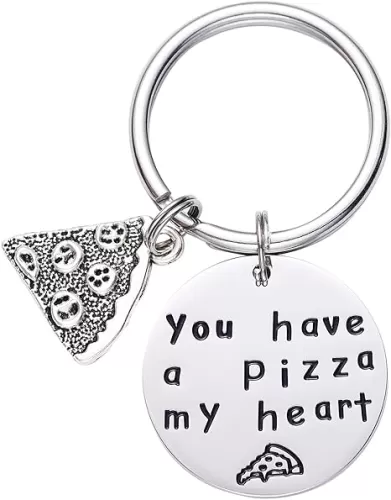 LParkin Couple Keychains Cute Gifts For Boyfriend Girlfriend Funny Keychain Pizza Gifts