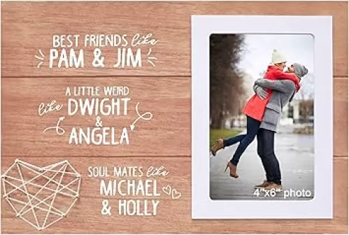 NZY the Office Wooden Picture Frame for Boyfriend Husband Hubby-Office Photo Frame Gift- the Office TV Show Valentine