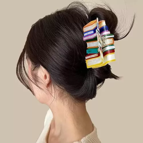 OHOME Back to School Supplies Accessories Decorations Book Hair Clips Claw Clip Teacher Must Haves Stuff Gifts for Students Decor Teacher Essentials in Classroom/Office - Teacher Outfits for Women