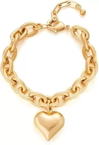 Pearl Bracelets For Women Gold Plated Chain Link Bracelets Bow Heart Charm Bracelets