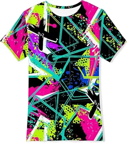 RAISEVERN Boys Girls 3D Graphic Printed T-Shirts Short Sleeve Summer tees for 4-14 Years