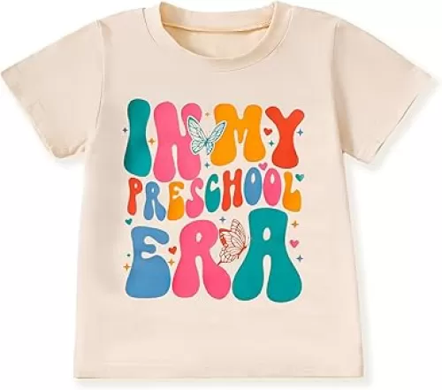 Toddler Boy Girl Summer Clothes First Day of School Shirt in My Pre School Era Shirt Toddler Kindergarten Shirts