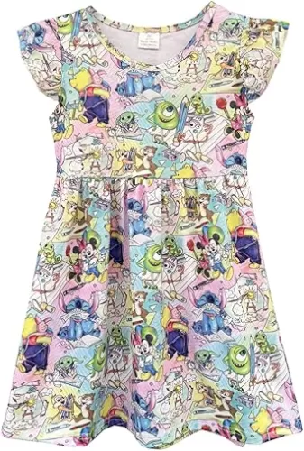 Toddler Girls Back to School Dress, Girls School Outfits 2-8Y