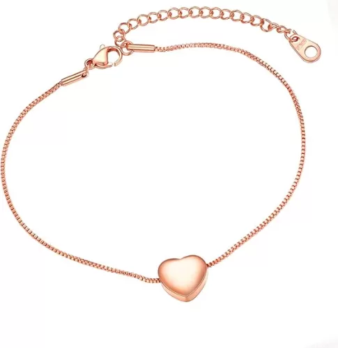 U7 Heart Anklets for Women Stainless Steel Heart Ankle Bracelet Waterproof Summer Beach Jewelry
