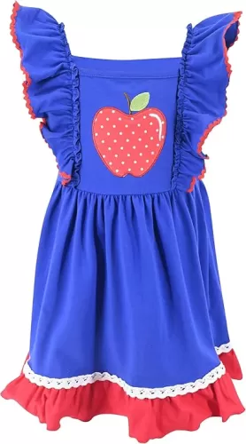 Unique Baby Girls Smocked Holiday Dress for Big Kids and Toddler Outfit Clothes with Embroidery
