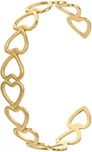 Womens Cuff Bracelets Heart Open Bangle Jewelry