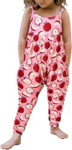 Yousie Toddler Girls Kids Jumpsuit One Piece Floral Dinosaur Playsuit Strap Romper Summer Outfits Clothes