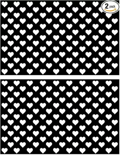 2 PCS Heart Shaped Car Taillight Cover Sticker, 18.9" x 11.81" PVC Self-Adhesive Car Light Film Sticker, Waterproof Scratch Prevention Auto Body Love-Heart Decals for Most Cars (Black)