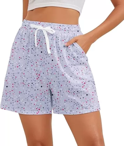American Trends 3 Pack Pajama Shorts Women Casual Elastic Waist Comfy Printed Sleep Lounge Shorts for Women PJ Bottoms