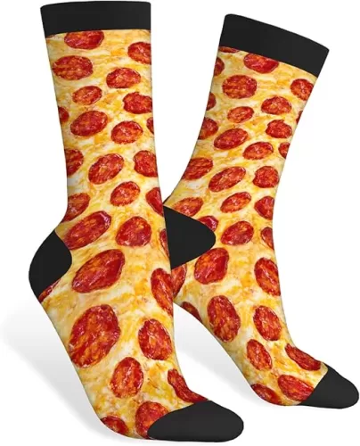 AOYEGO Colorful Cardiograms Funny Socks Health Curve Novelty Casual Crew Socks Contrast Color Design for Women Men Gift