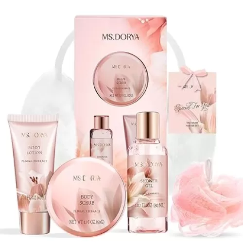 Birthday Gifts for Women Mom, Spa Gift Baskets for Her Wife, - 5 Pcs Relaxing Self Care Gifts Set with Body Lotion & Plush Earmuffs, Ideal Mothers Day Christmas Gifts for Women, Wife, Mom, Girlfriend
