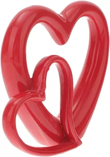 Ceramic Flower Vase Heart- Shaped Flower Receptacle Decorative Plant Vase Modern Floral for Home Decor Room Centerpieces Table Decor Present for Lover