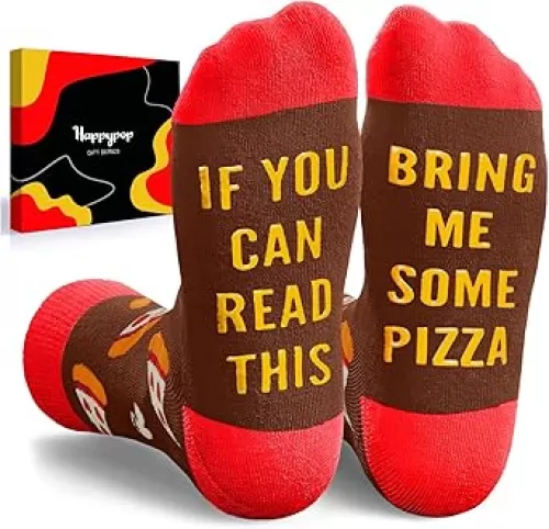 HAPPYPOP Funny Food Socks Men - Women Hot Dog Ramen Taco Gifts, Pizza Taco Socks for Teen Boys Girls