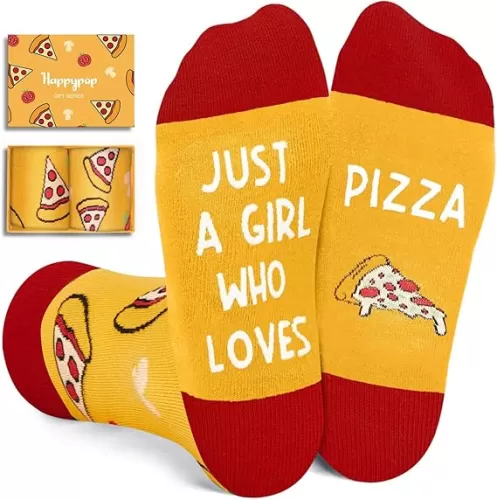 HAPPYPOP Funny Socks for Kids - Pickle Donut Gifts for 7-9 Years Old Girls, Ice Cream Popcorn Socks