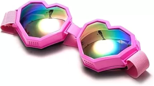 Heart Shaped Sunglasses Fashion Ski Goggles Oversize Love Glasses for Women Men Fun Eyewear Eyeglass