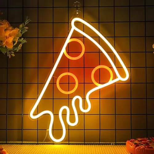Pizza Neon Sign, Dimmable LED Light – Perfect for Store, Restaurant, Kitchen, Man Cave, Birthday Party Decor; Ideal Gift for Kids, Boys, Girls, and Pizza Lovers