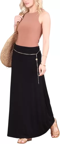 Popana Womens Long Maxi Skirt - Long Skirts for Women Trendy - Casual Convertible Sundress Plus Size Maxi Skirt