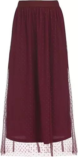 Relipop Tulle Skirts for Women Midi Long Fairy Skirt 2025 Summer Trendy A-Line Mesh Layered High Waist Skirt