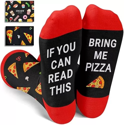 Zmart If You Can Read This - Popcorn Bacon Sushi Gifts for Men, Pizza Taco Socks for Teen Boys
