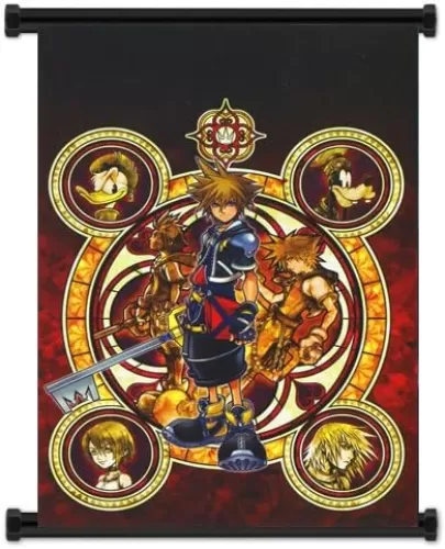 1 X Kingdom Hearts Game Fabric Wall Scroll Poster (16"x23") Inches