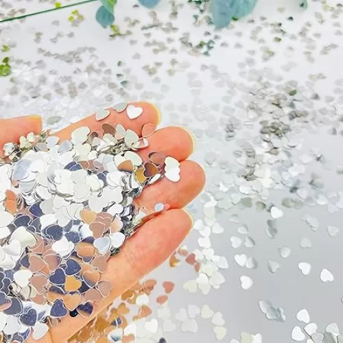 3000Pcs 6mm Heart Shaped Holographic Table Confettis for Valentine