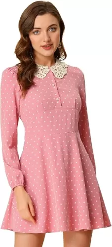 Allegra K womens Heart Print Dress