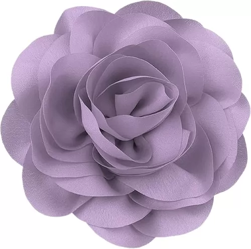 Chunky Flower Brooches Pins for Women, Trendy Charming Chiffon Red Rose Corsage, Aesthetic Accessories for Wedding Ceremony