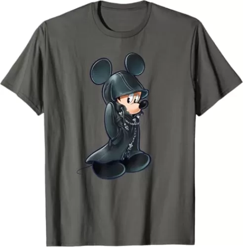 Disney Kingdom Hearts King Mickey Black Coat T-Shirt T-Shirt